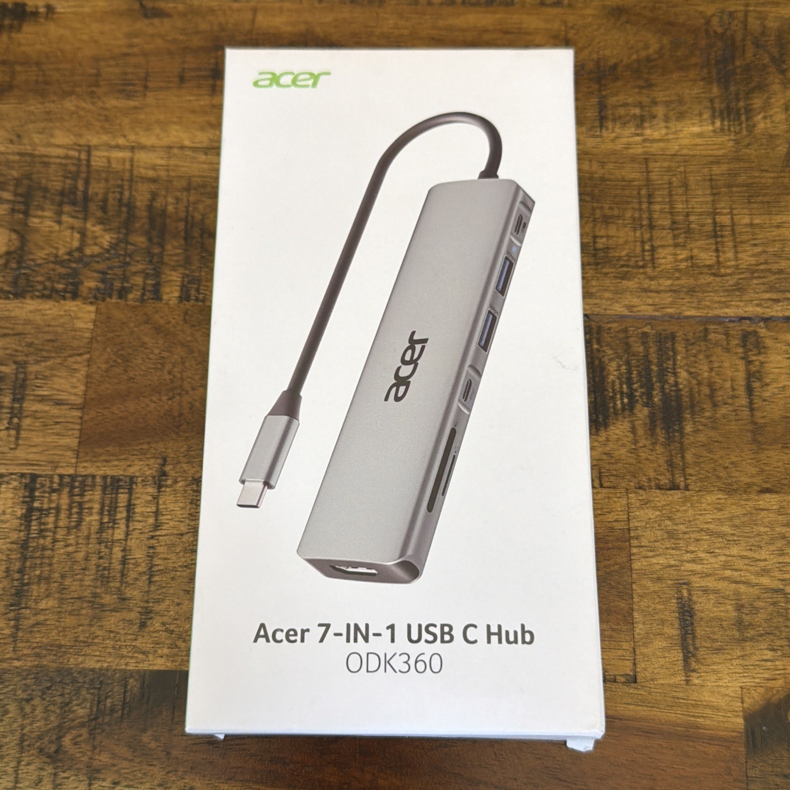 Acer 7-in-1 USB-C Type-C Hub HDMI Silver Portable, Model/MPN ODK360