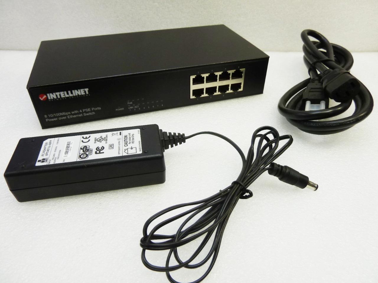 Intellinet 8-Port 10/100Mbps w/ 4 PSE Ports Power over Ethernet Switch | 560399