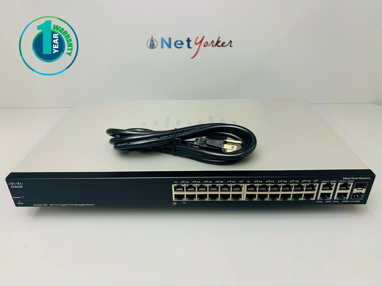  Cisco SG300-28P-K9 28 Port PoE Gig Small Business Switch - SAME DAY SHIPPING