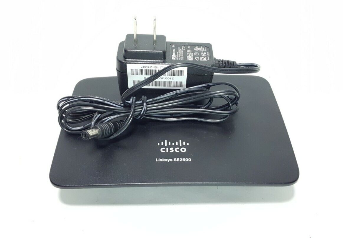 Linksys SE2500 5 Port Gigabit Ethernet Switch Tested Bundled with Power Adapter