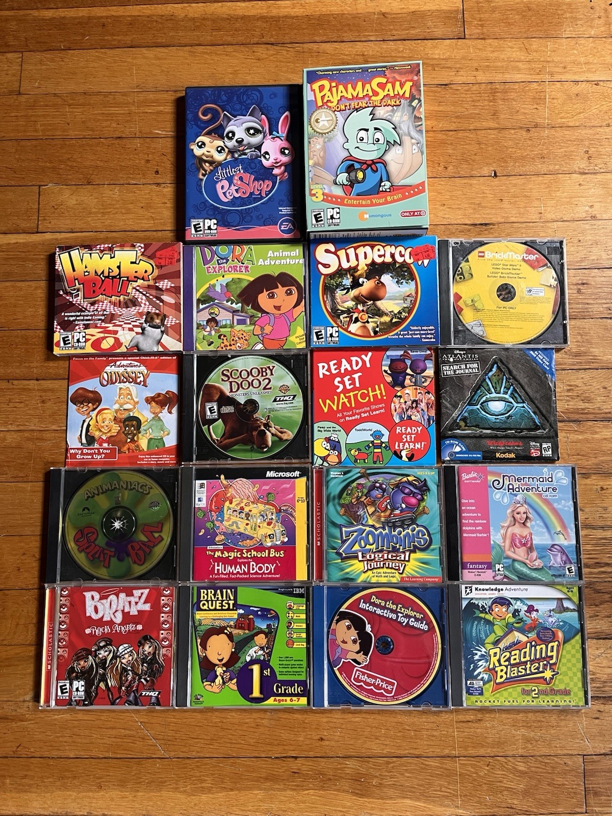 VINTAGE 90s 00s Kids Educational Skill PC Game CD ROM Lot