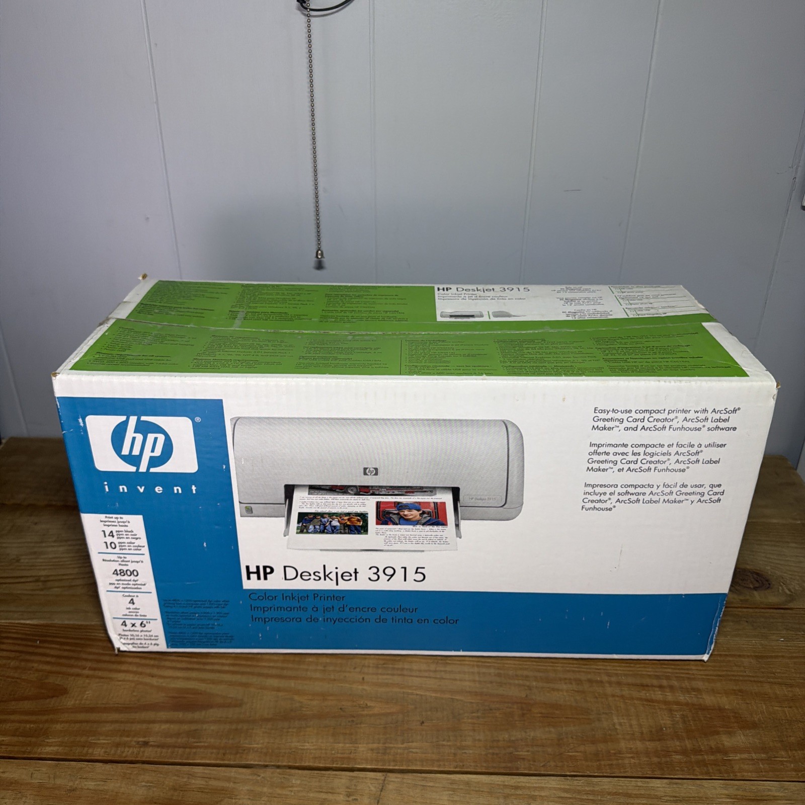 Hewlett Packard HP Deskjet 3915 Color Inkjet Printer New Open Box