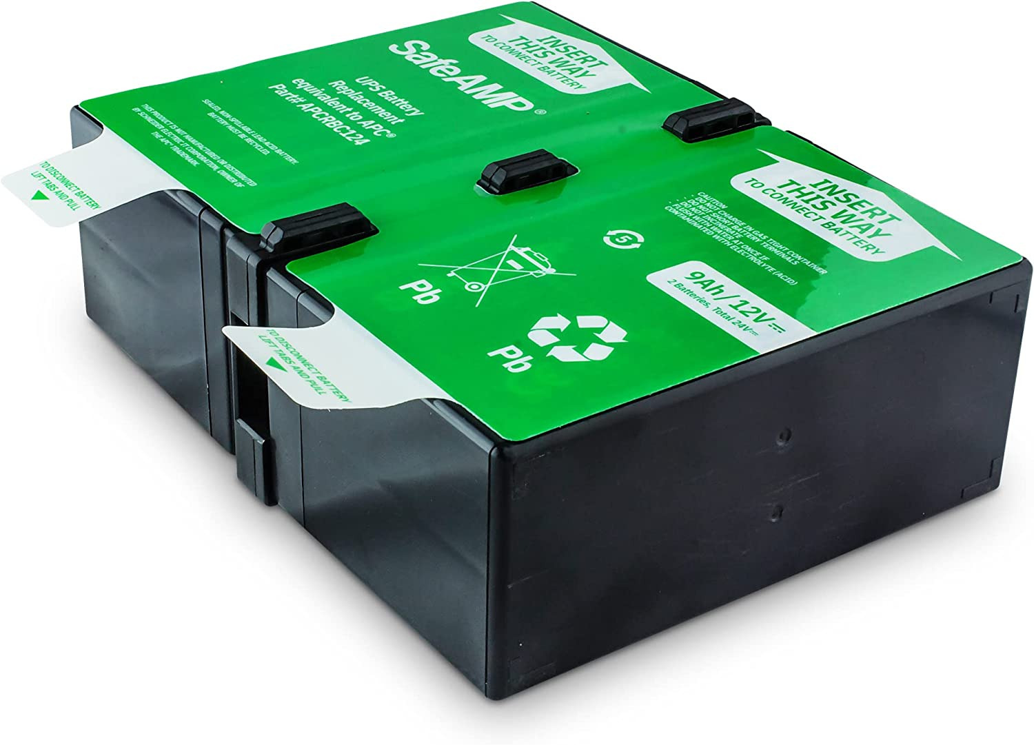 Safeamp UPS 9Ah, 24VDC VRLA Battery Replacement APCRBC124 