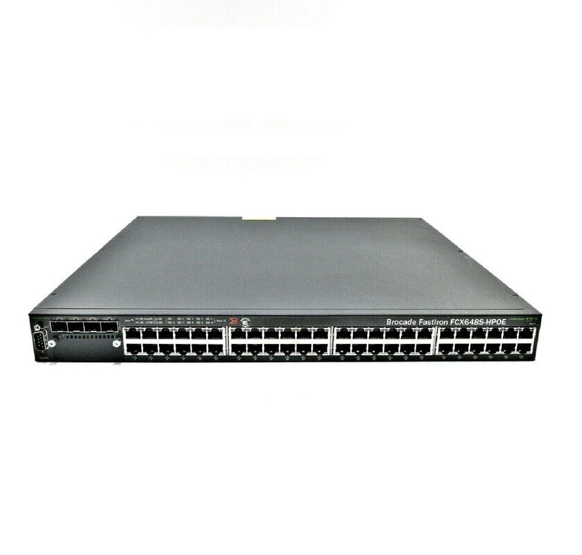 Brocade FCX648S-HPOE FastIron 648S-HPOE Layer 3 Network Switch 1 Year Warranty