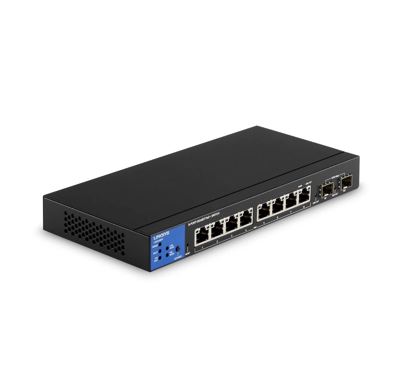 Linksys 8-Port Managed Gigabit PoE+ Switch 110W w/ 2 Uplink Gigabit - LGS310MPC