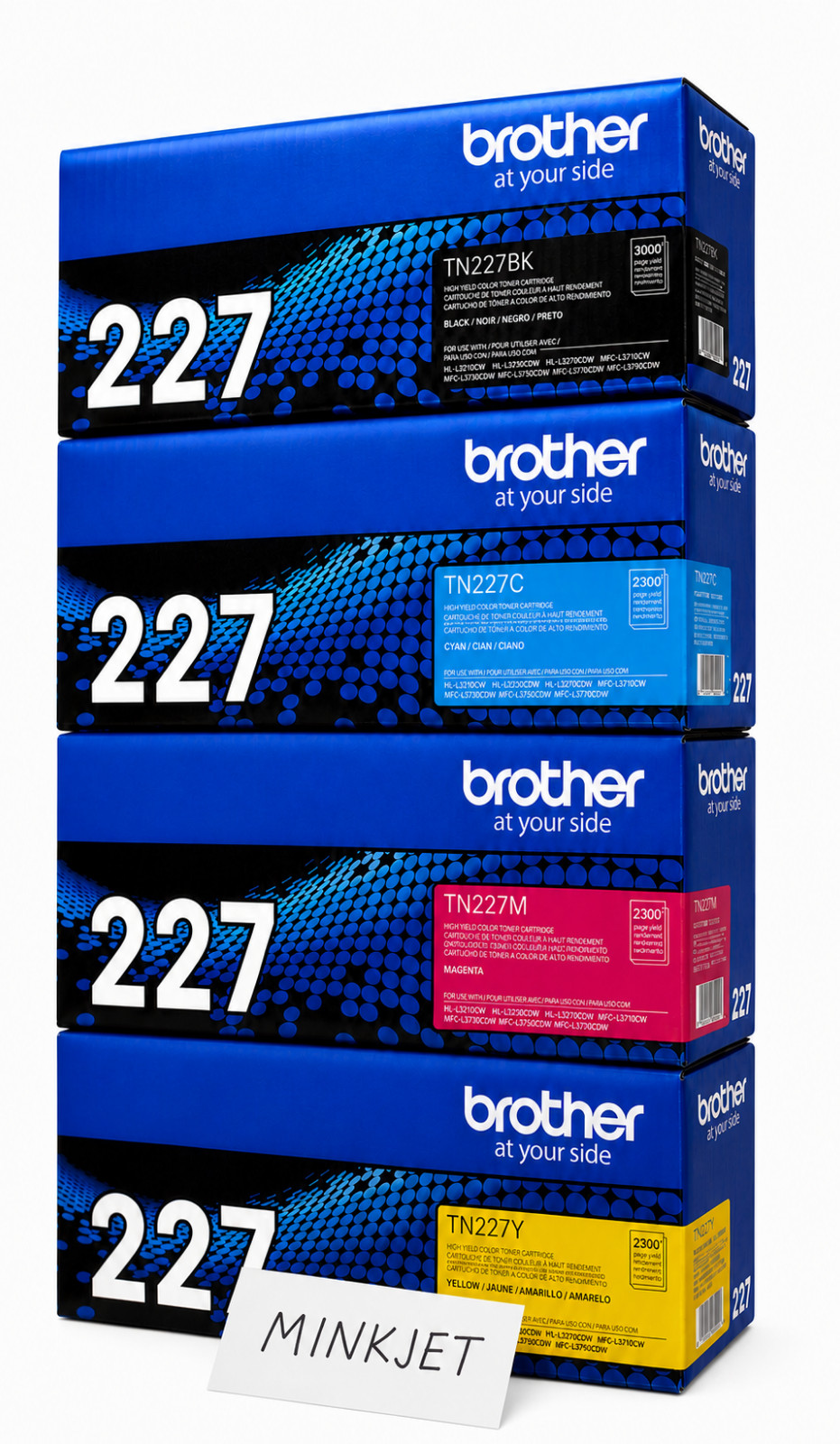 Genuine Brother TN227 Toner Set 4 Pack TN-227 BK C M Y High Yield New Sealed
