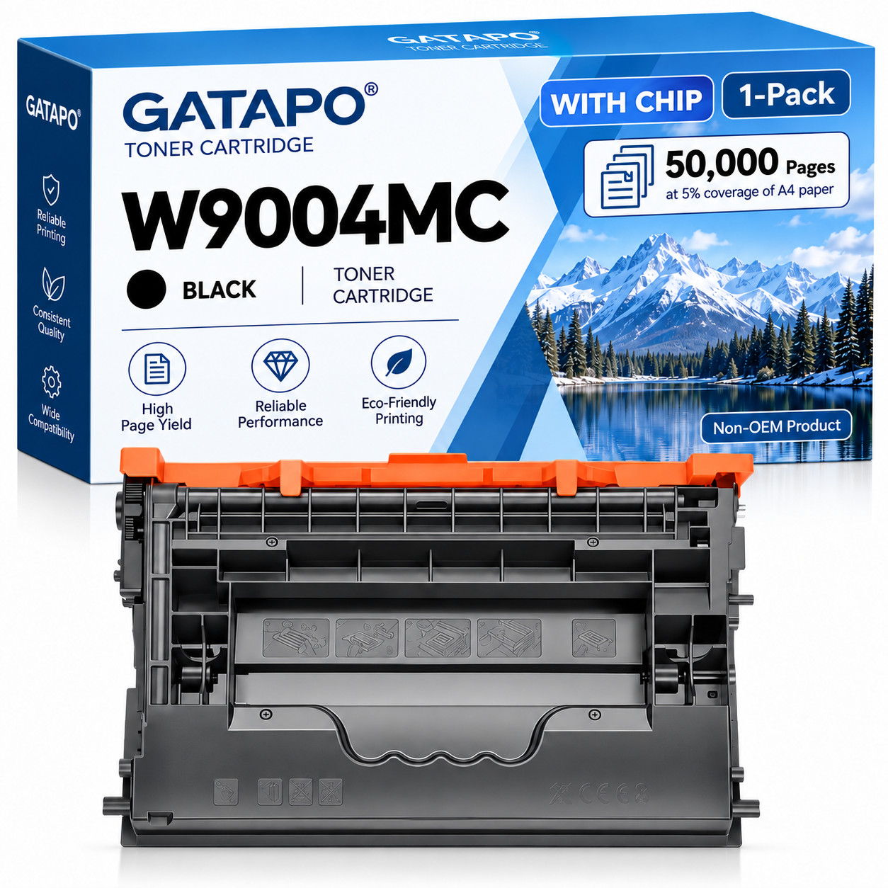 1 Pack W9004MC W9004 Black Toner Cartridge for Managed E60155dn E62565z E60165dn