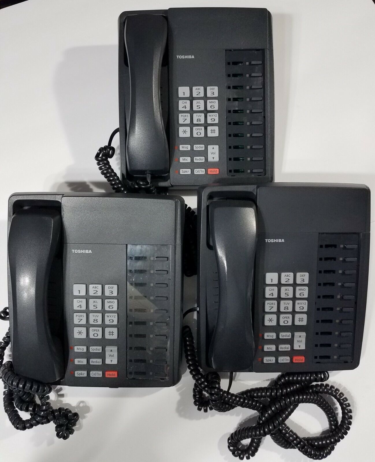 Lot of 3 Toshiba DKT3010-S Digital Business Phones 10 Button Non-Display Phone.