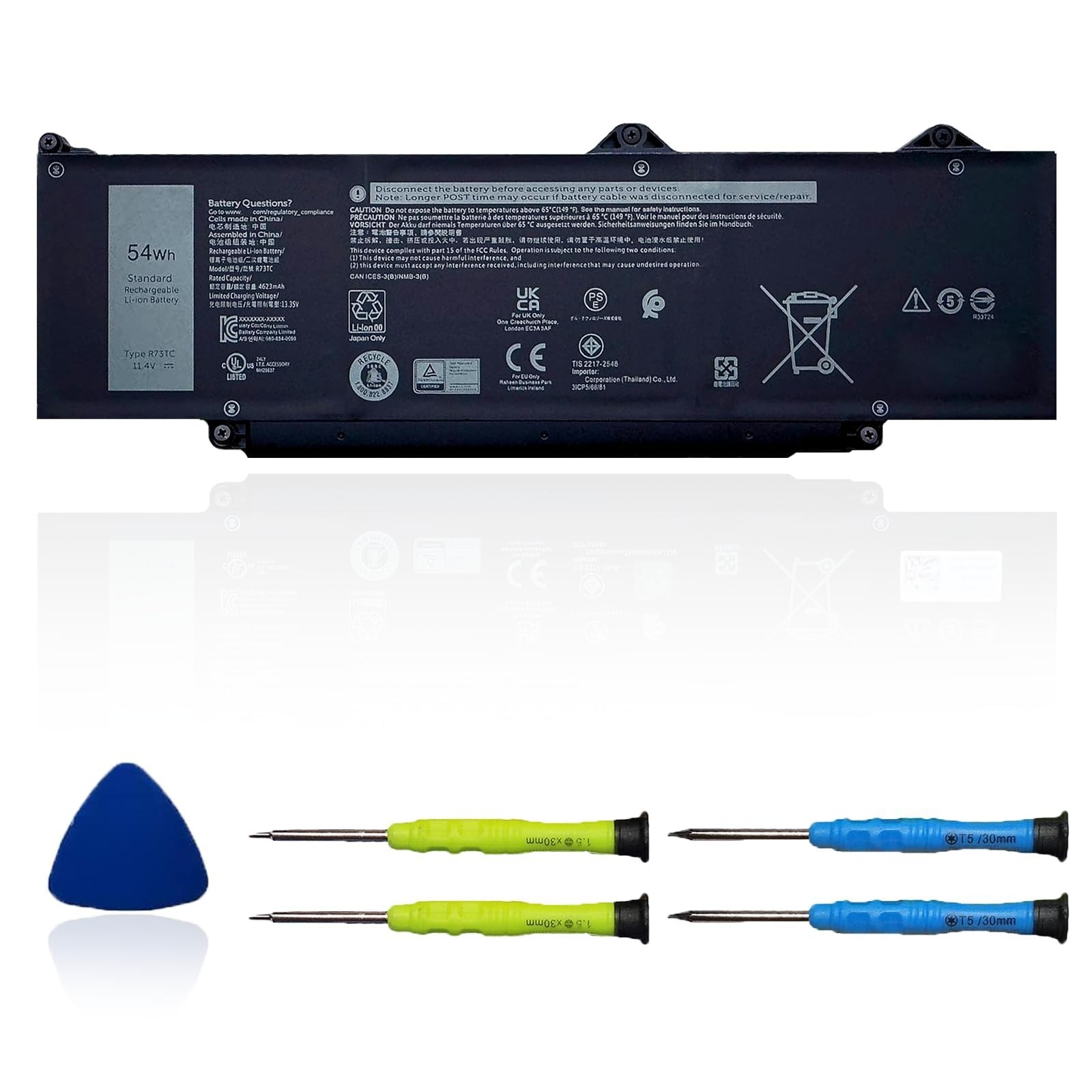 High-Capacity Laptop Battery for Dell Precision Latitude 54Wh 4623mAh 11.4V