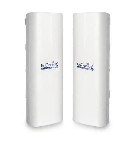 EnGenius Enh500v3 Kit EnJet Outdoor 5GHz Wireless Bridge Kit (2 Pack) NIB PTP