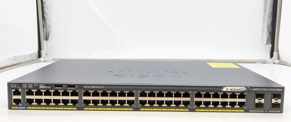 Cisco Catalyst WS-C2960X-48TS-L V5 48-Port LAN Gigabit Ethernet Switch No Ears