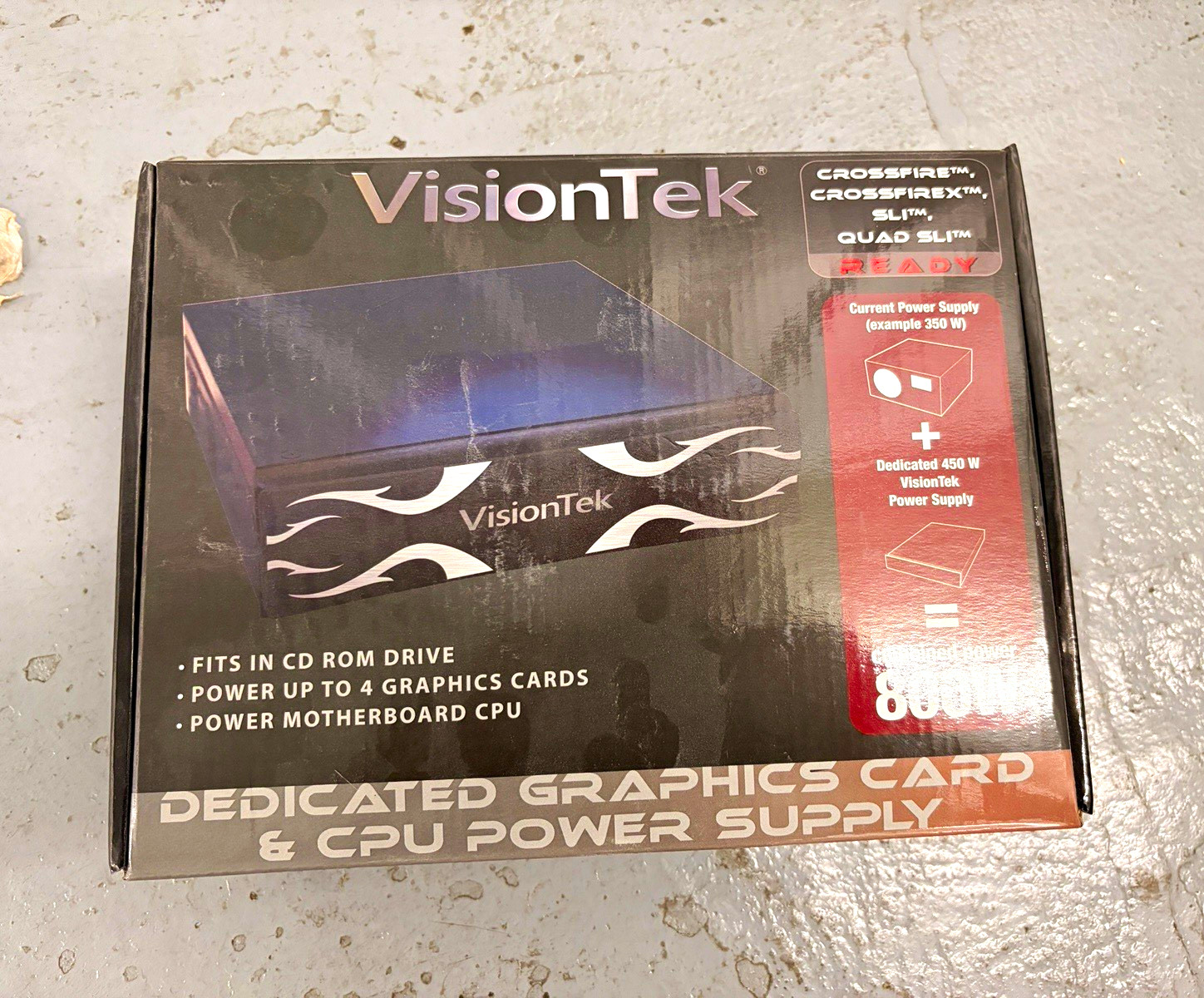 NEW SEALED VisionTek Juice Box VT-450CD 450W Dedicated GPU CPU Power Supply NOS