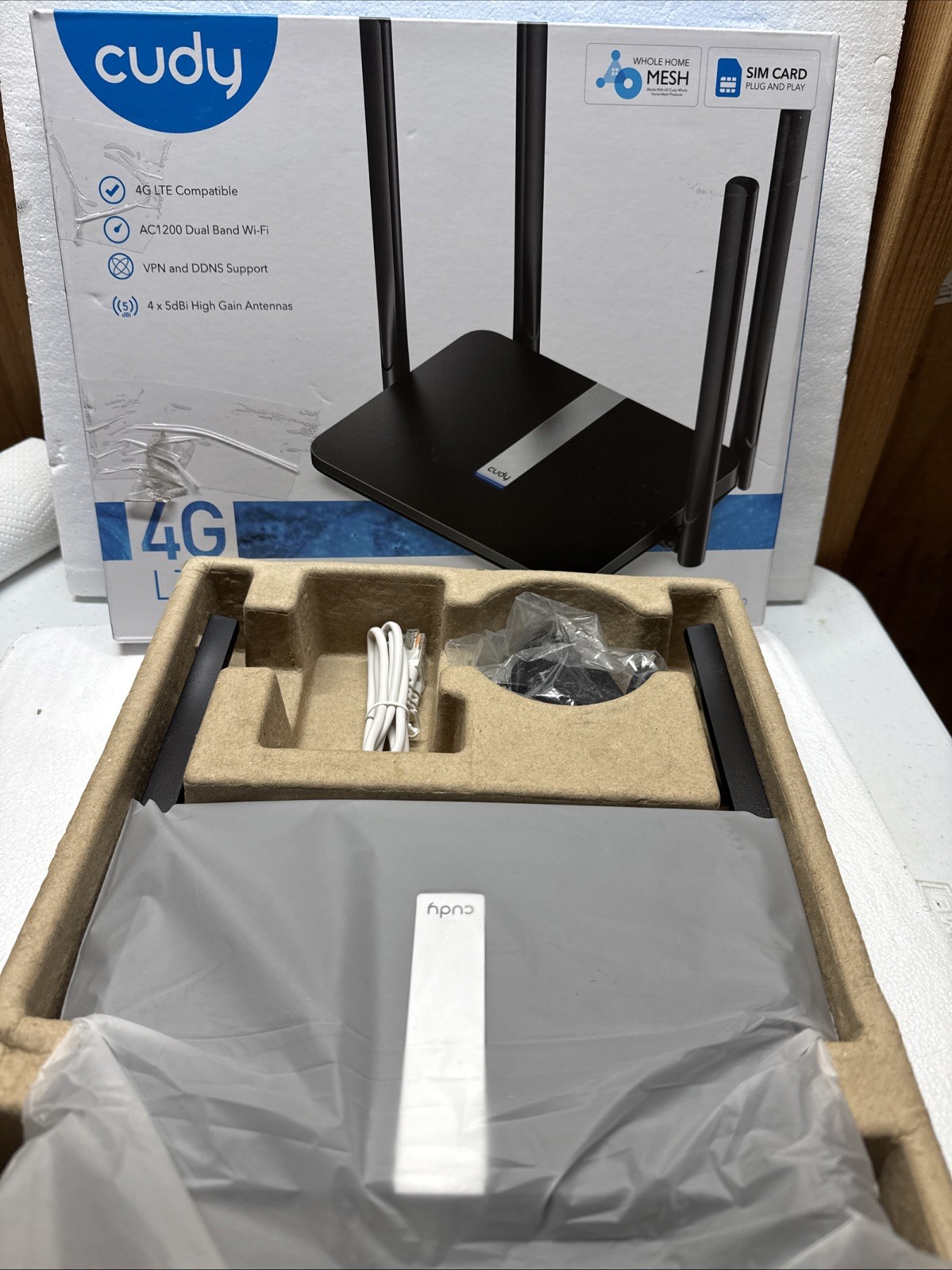 Cudy AC1200 LT500 1000 Mbps 4 Port 867 Mbps Wired Router - WR2100 Brand New