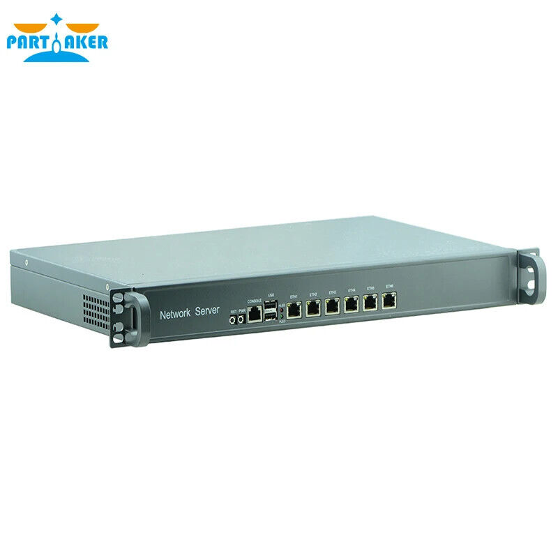 1U Rack Firewall Router Network Server 6 82583v Celeron 3855u Support