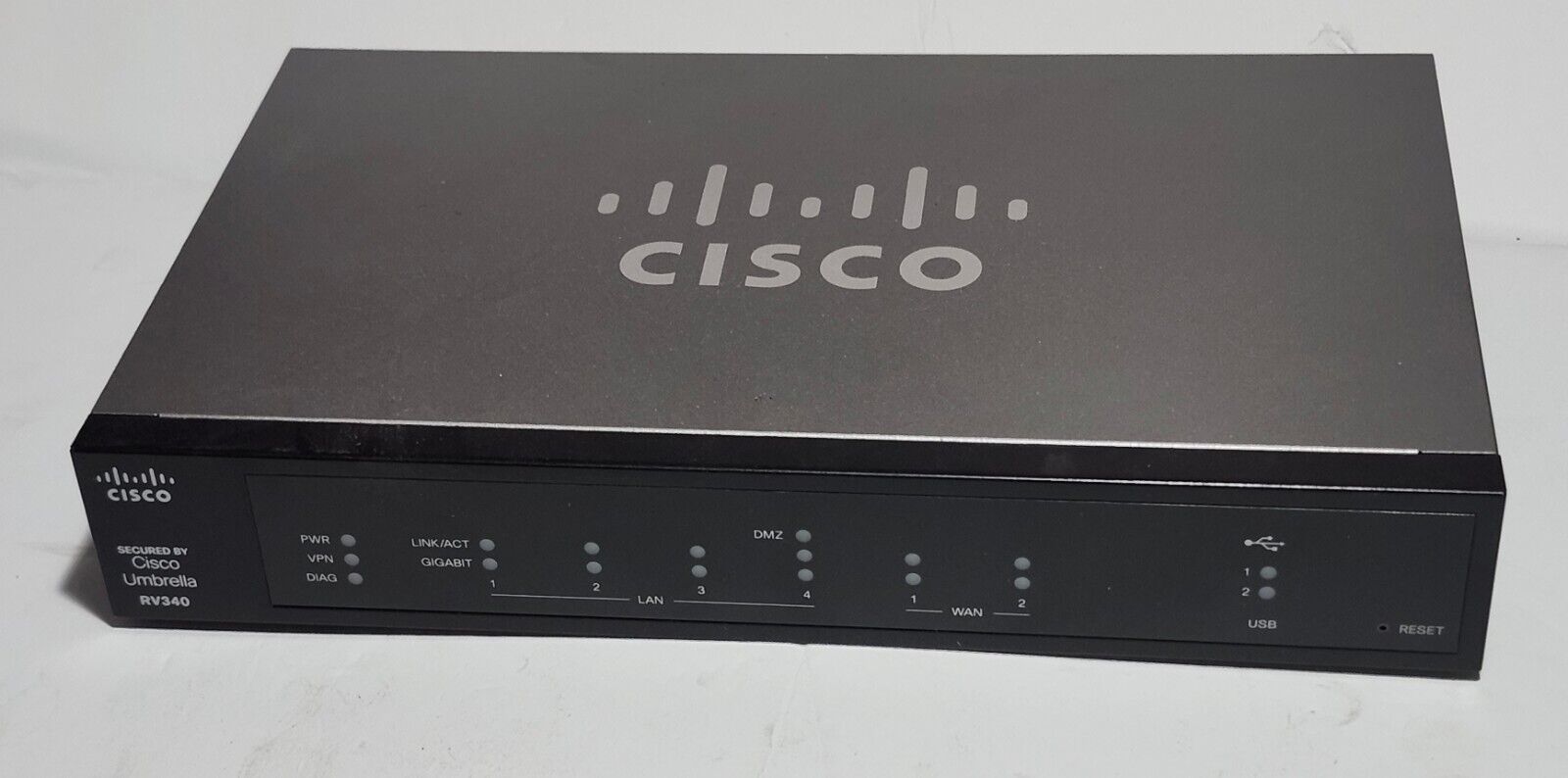 Cisco RV340 1000Mbps Dual WAN Gigabit VPN Router (RV340-K9-NA) No Power Adapter