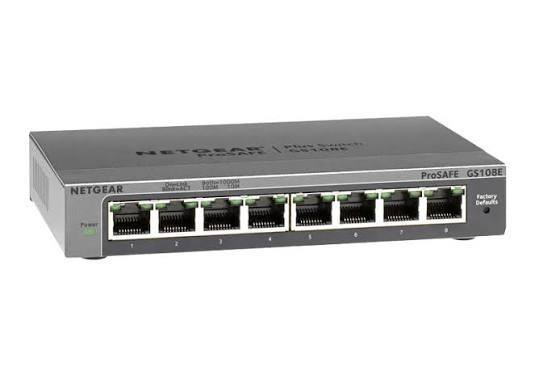 Netgear ProSAFE Plus Switch GS108Ev3 8 Port Gigabit Switch - Used