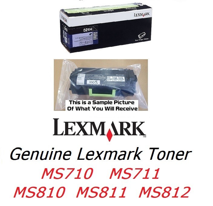New Genuine Lexmark 521H High Yield Toner MS710 MS711 MS811 52D1H00 NO BOX