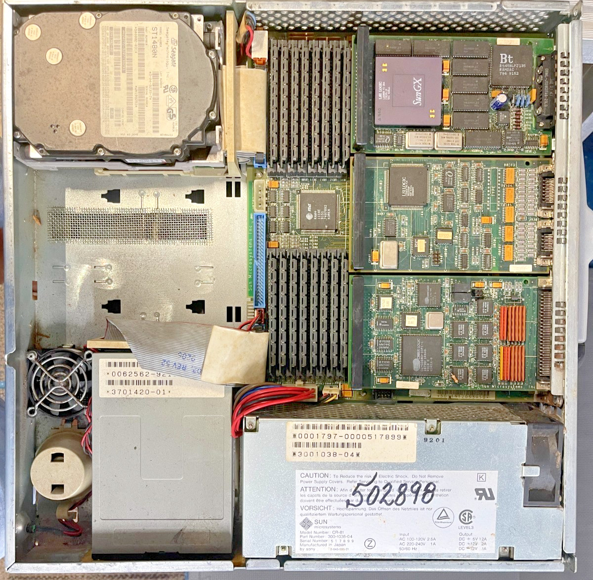 Sun Model 147B 1U Server ST1480N HD, Floppy, CR-81 Power Supply, 16X Ram