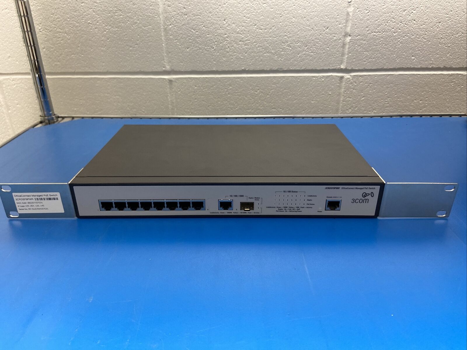 3Com HP 3CRDSF9PWR Office Connect Managed Gigabit 8-Port PoE Switch