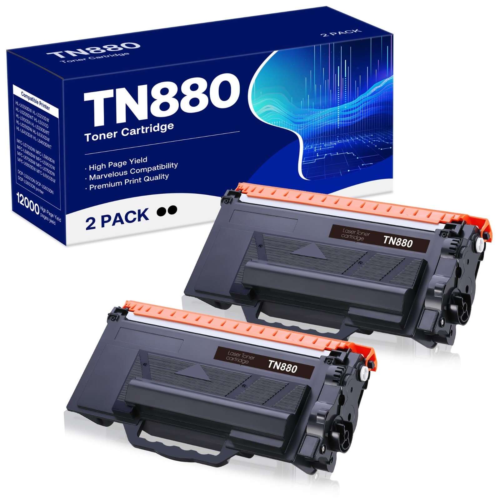 WEAREC Compatible Toner Cartridge Replacement For Brother TN880 TN 880 TN850 TN8
