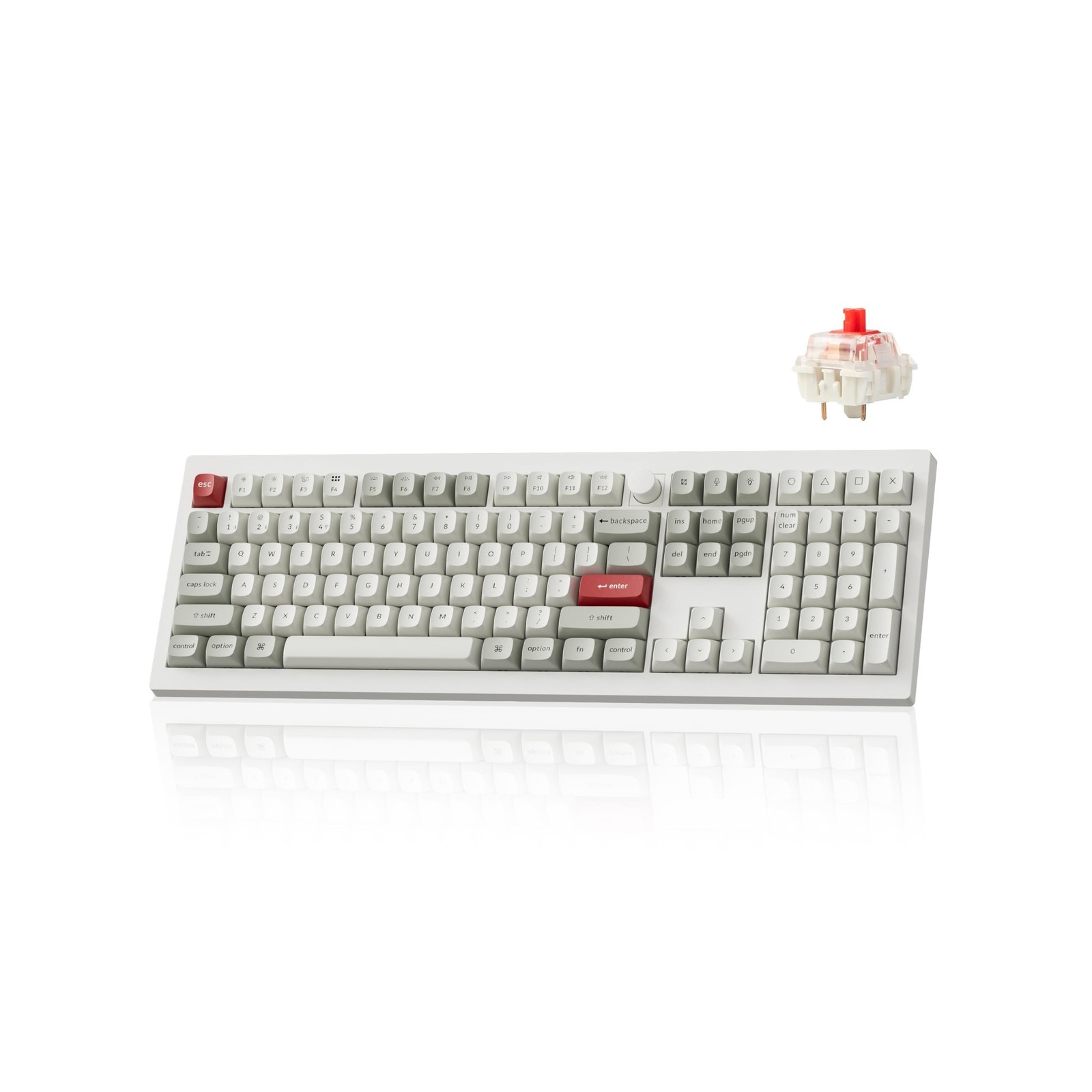 Keychron V6 Max Wireless Custom Mechanical Keyboard, 2.4 GHz Bluetooth 5.1 QM...