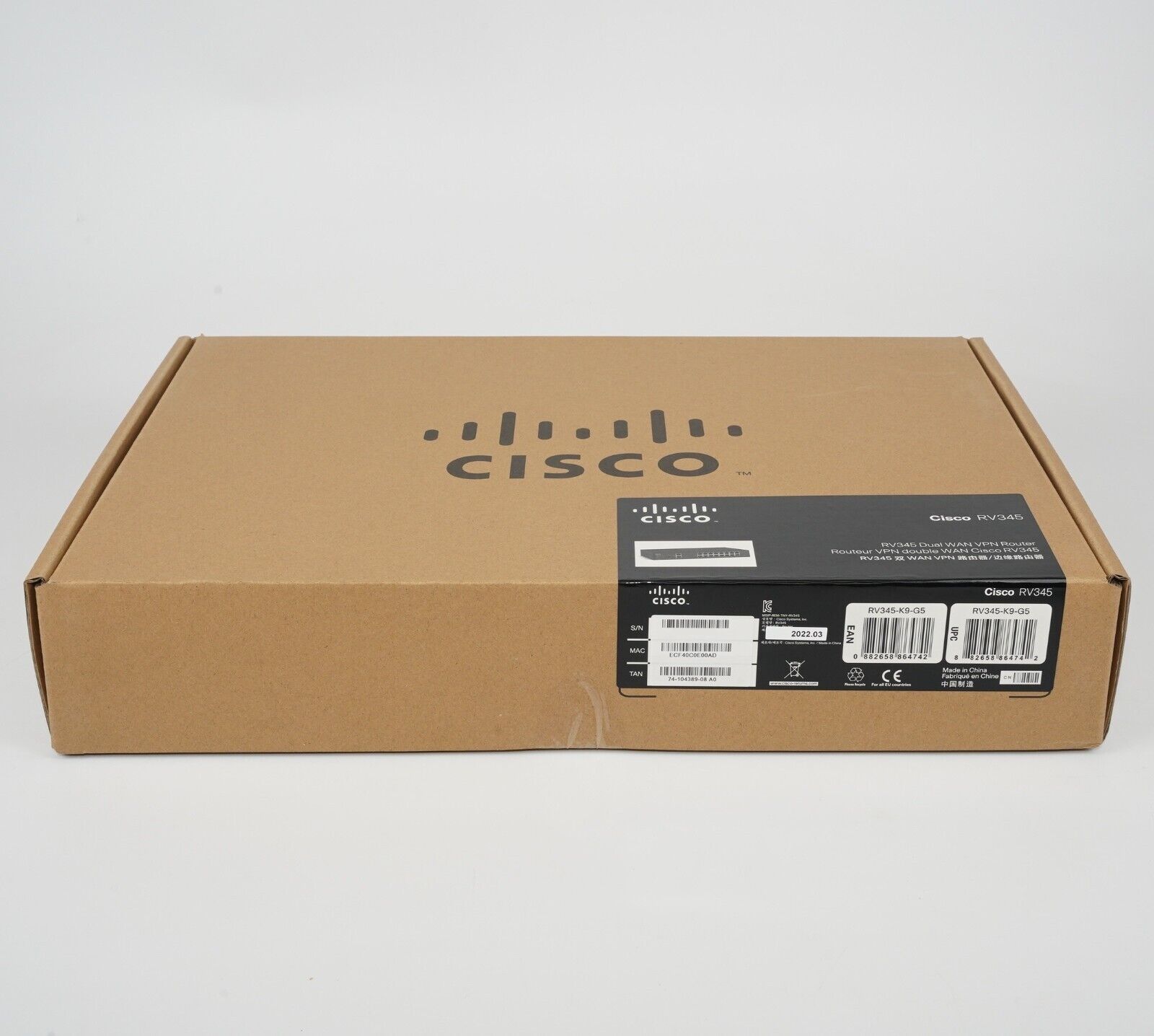 Cisco | RV345-K9 |  Gigabit Ethernet Router | New | More LAN Ports than RV340-K9