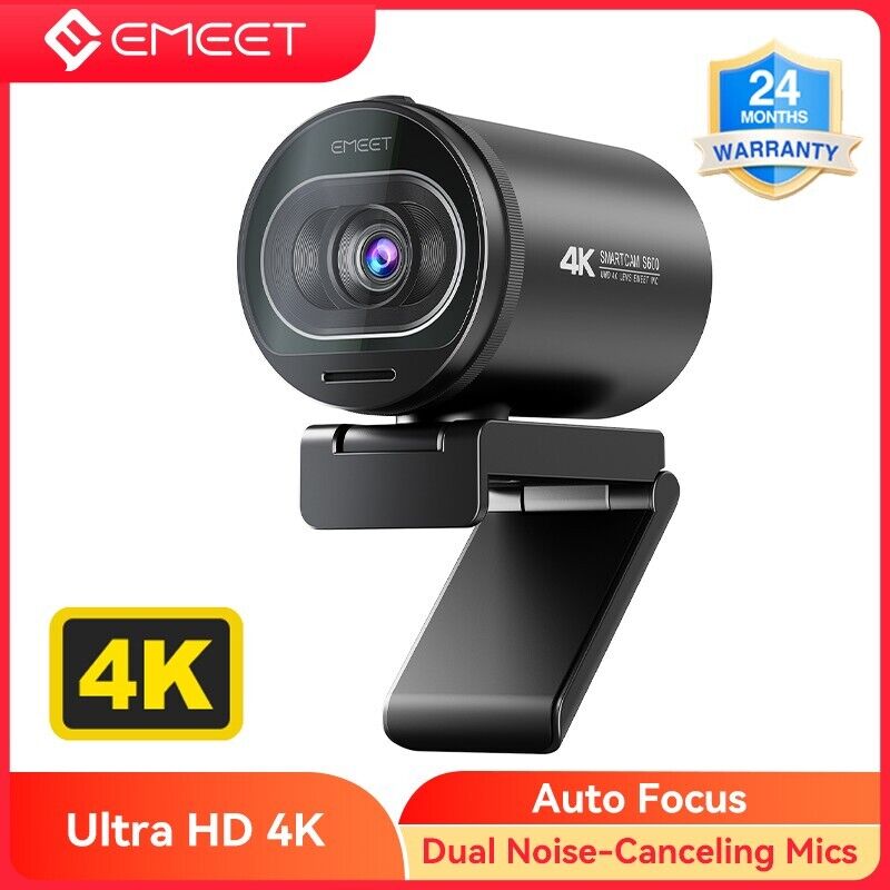 4K Streaming Webcam with Microphone EMEET S600 Ultra HD 60FPS AutoFocus Camera