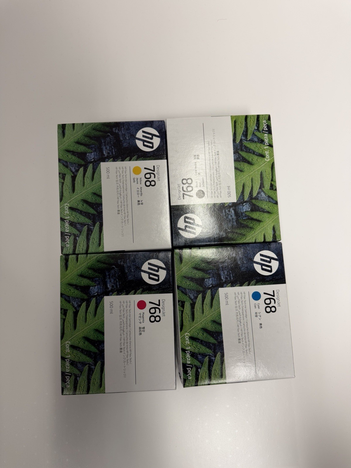 HP DesignJet 768 Ink Cartridge Set of 4 – 500mL Each – Genuine HP
