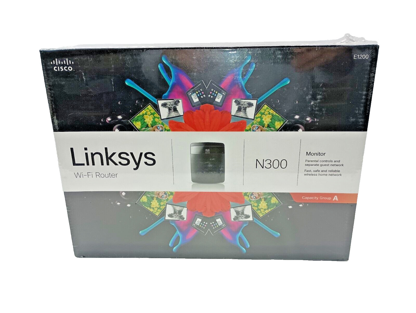NEW Cisco Linksys E1200 N300 Mbps 4-Port 10/100 Wireless Router new sealed box