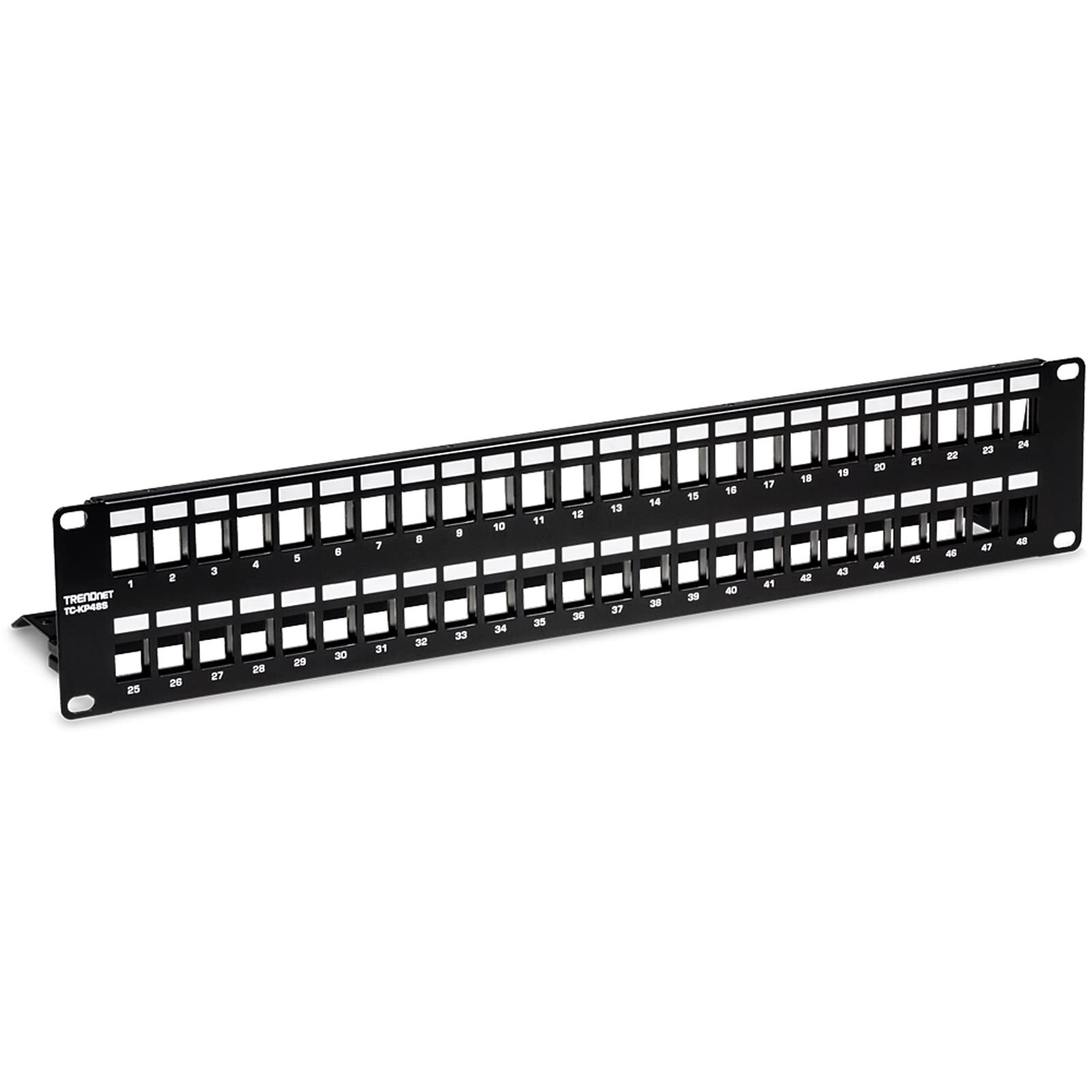 TRENDnet 48-Port Blank Keystone Shielded 2U HD Patch Panel, TC-KP48S