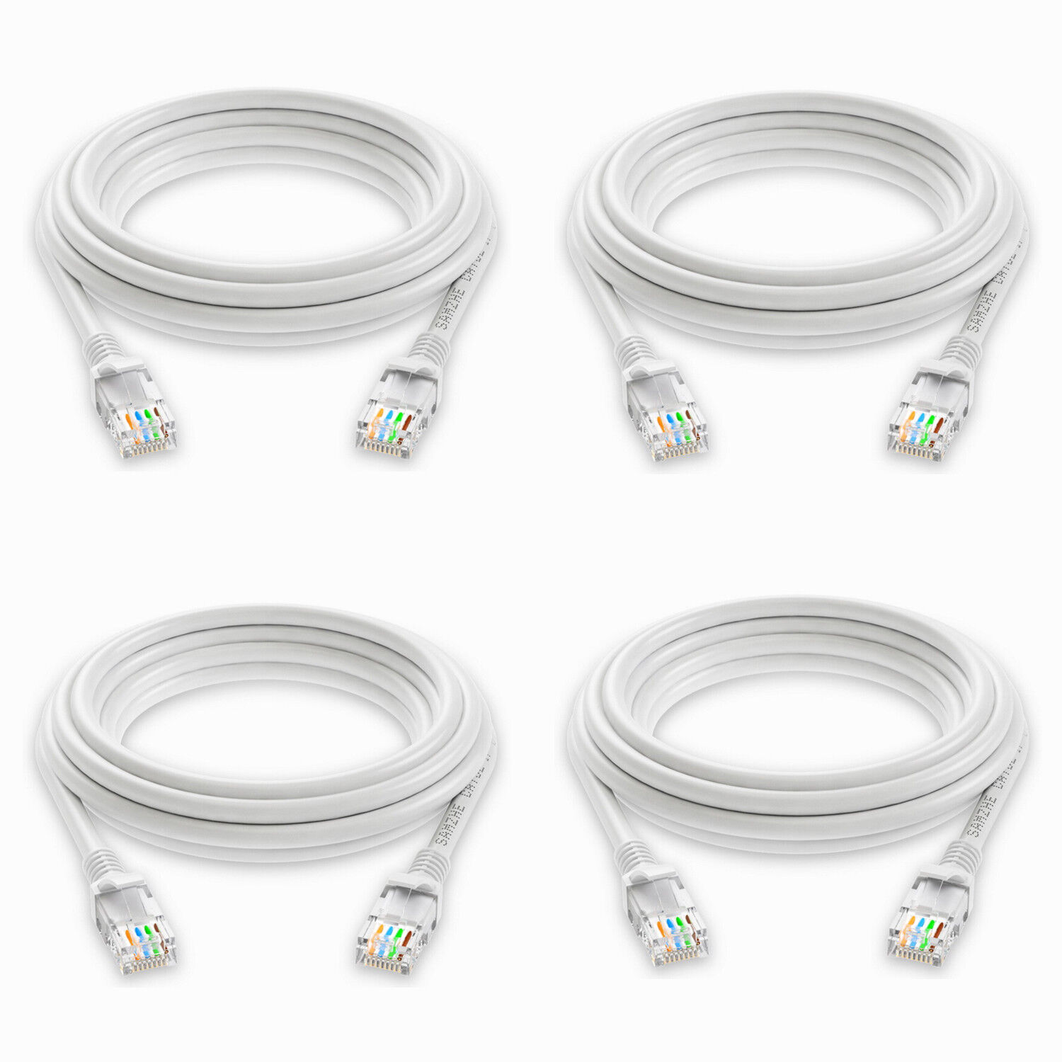 4-Pack 25FT CAT5 Cat5e Ethernet Cable RJ45 Network Wire Router PoE Switch Cord