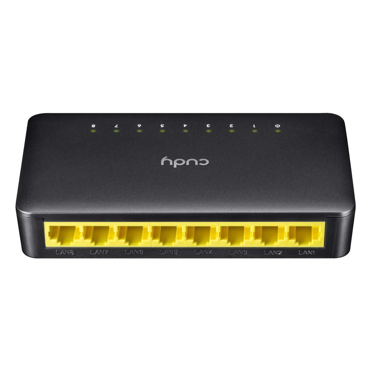 Cudy 8 Port Fast Ethernet Switch   Ethernet Splitter   Network Switch   Plug and
