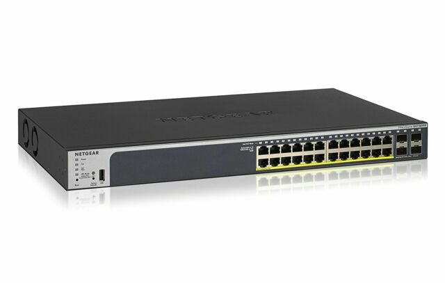 ~NIB~ Netgear GS728TPP-300NAS V3 24 PORT GIGABIT POE MNGD W. 4 SFP PORTS