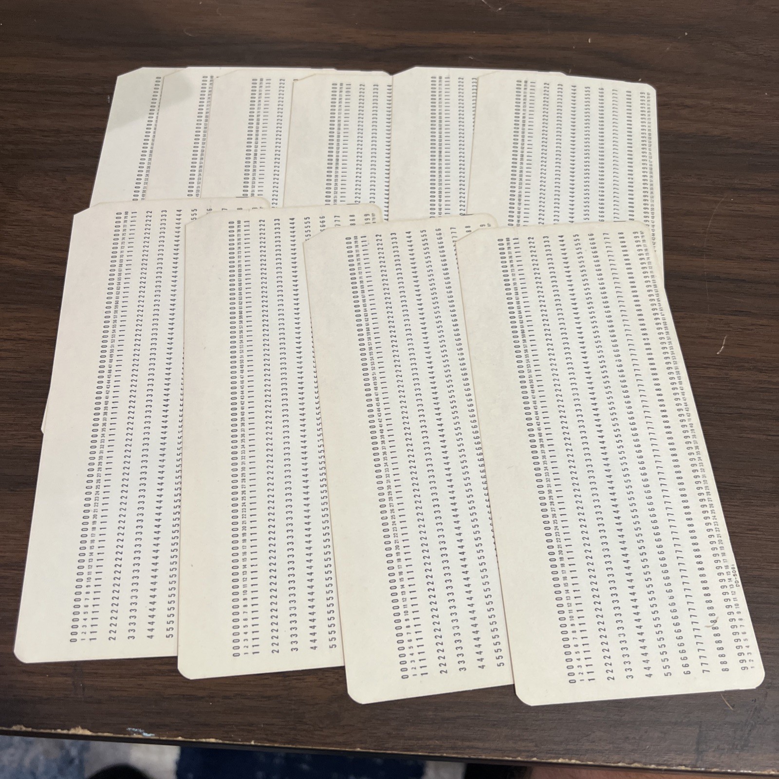 Lot 10 Vintage Computer Punch Cards IBM DD-5081 5081 Unused 