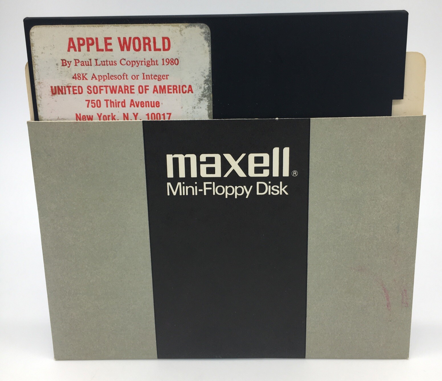 Apple World By Paul Lutus 1980 Apple II United Software Disk Only Rare