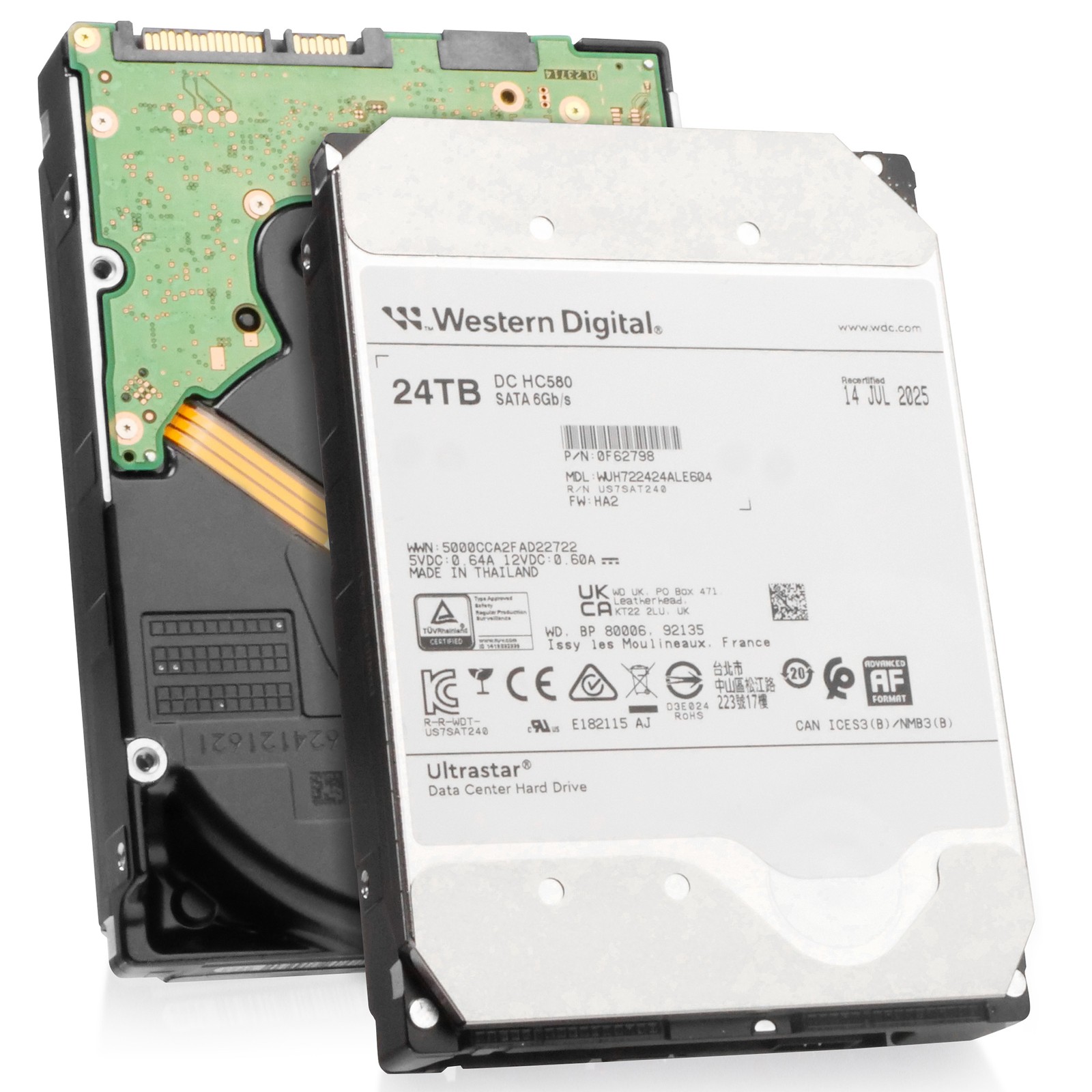 WD DC HC580 24TB WUH722424ALE604 0F62798 7.2K RPM SATA 6Gb/s 512e 3.5