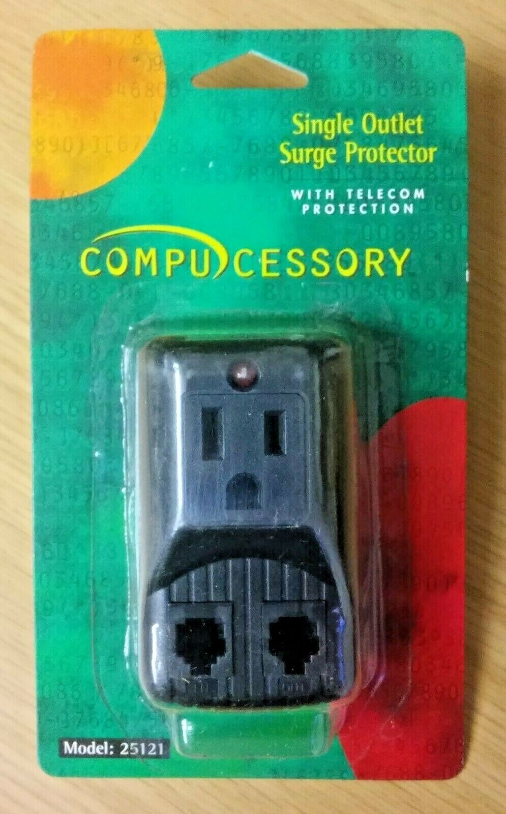 Compucessory Single Outlet Surge Protector - Brand New