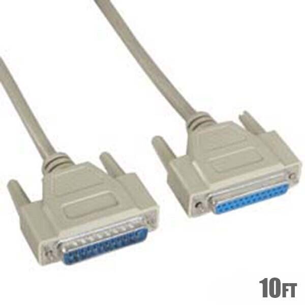 10FT DB25 DB 25 IEEE1284 25-Pin Male to Female M/F Parallel Cable Extension Cord