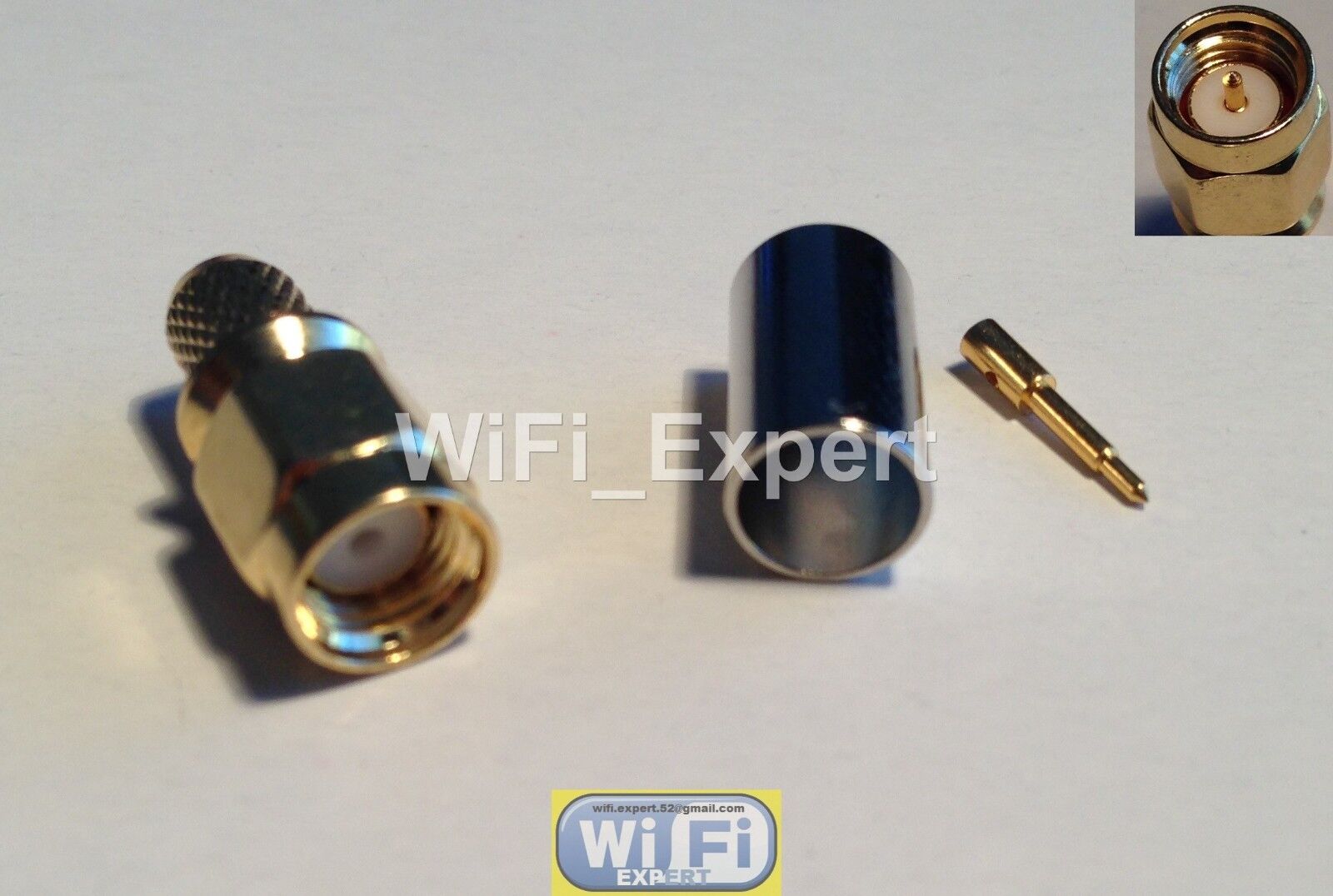 100 x SMA Male plug Male pin crimp for RG-8X LMR240 RG8X cable RF Connector USA