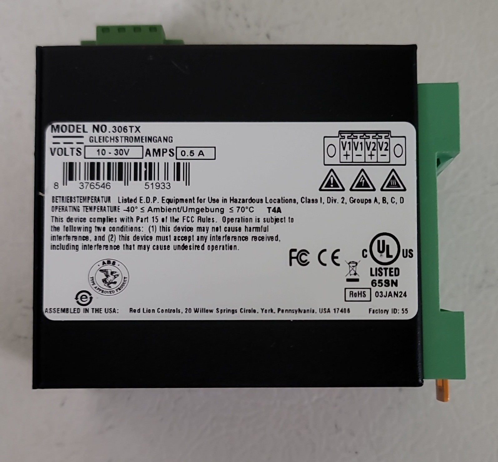 N-TRON 306TX 6-Port Unmanaged Fast Ethernet RJ-45 Standalone Switch