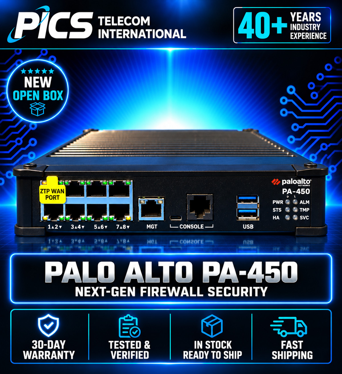 Palo Alto PA-450 Next-Gen Firewall Security - No power
