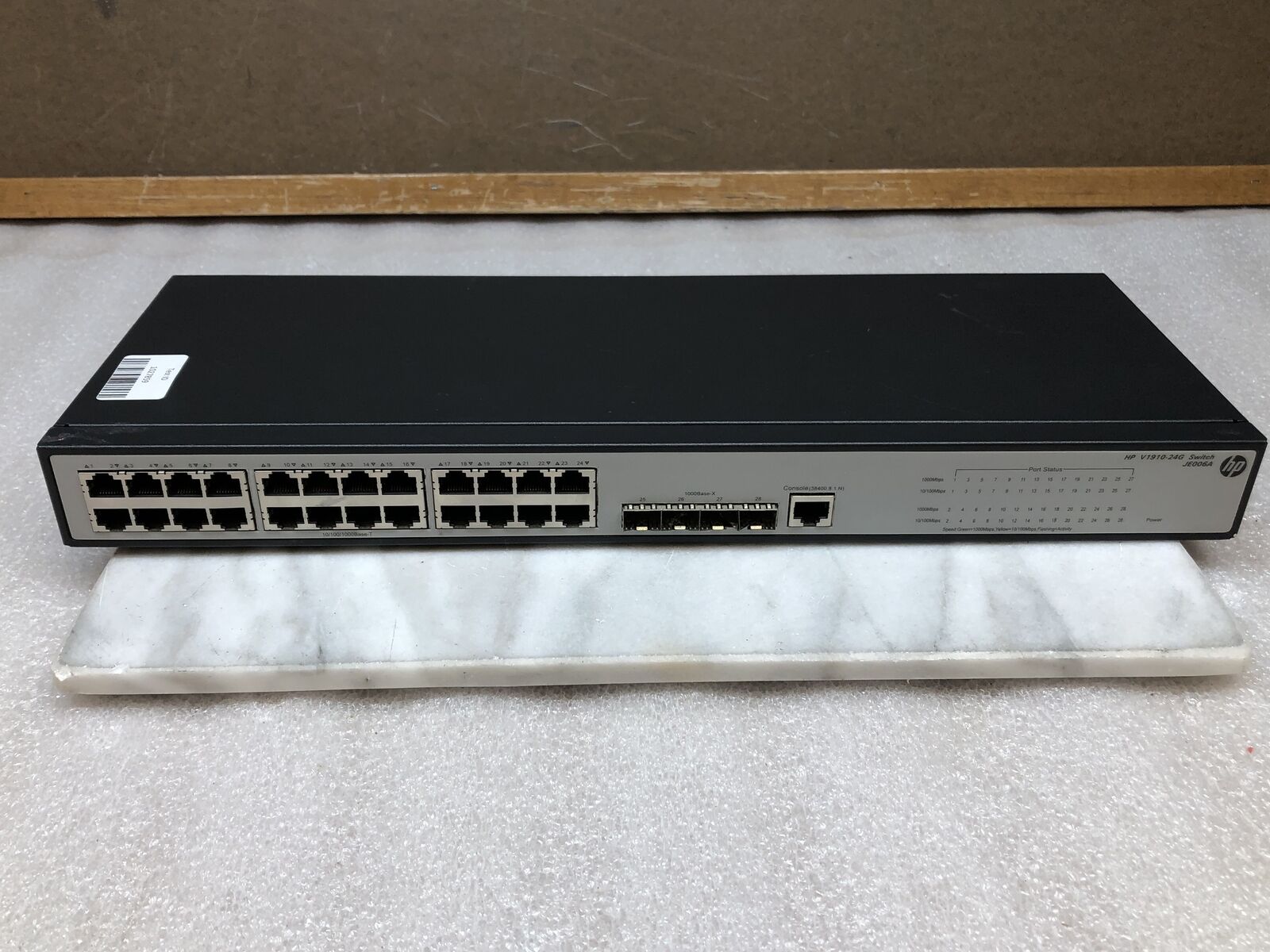 HP V1910-24G Gigabyte 24-Port Ethernet Network Switch JE006A W/ RS232 Console