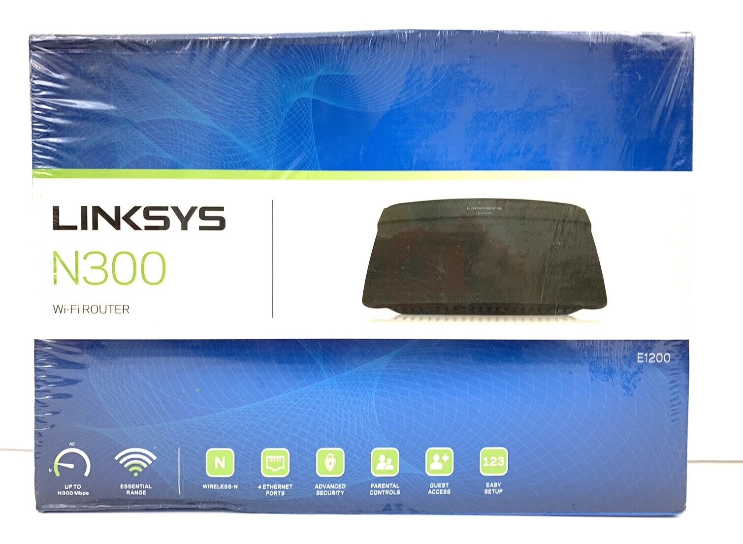 New Sealed Linksys E1200 300 Mbps 4-Port 10/100 Wireless N Router