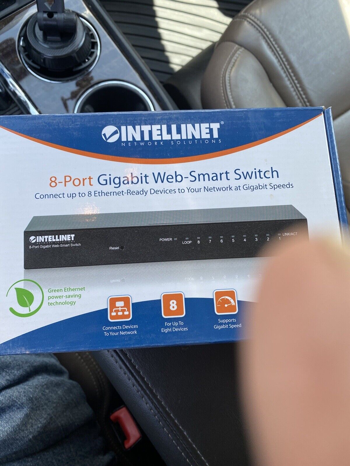 Intellinet 8 Port Gigabit Web- Smart Managed Switch. Connect to 8 Ethernet NEW