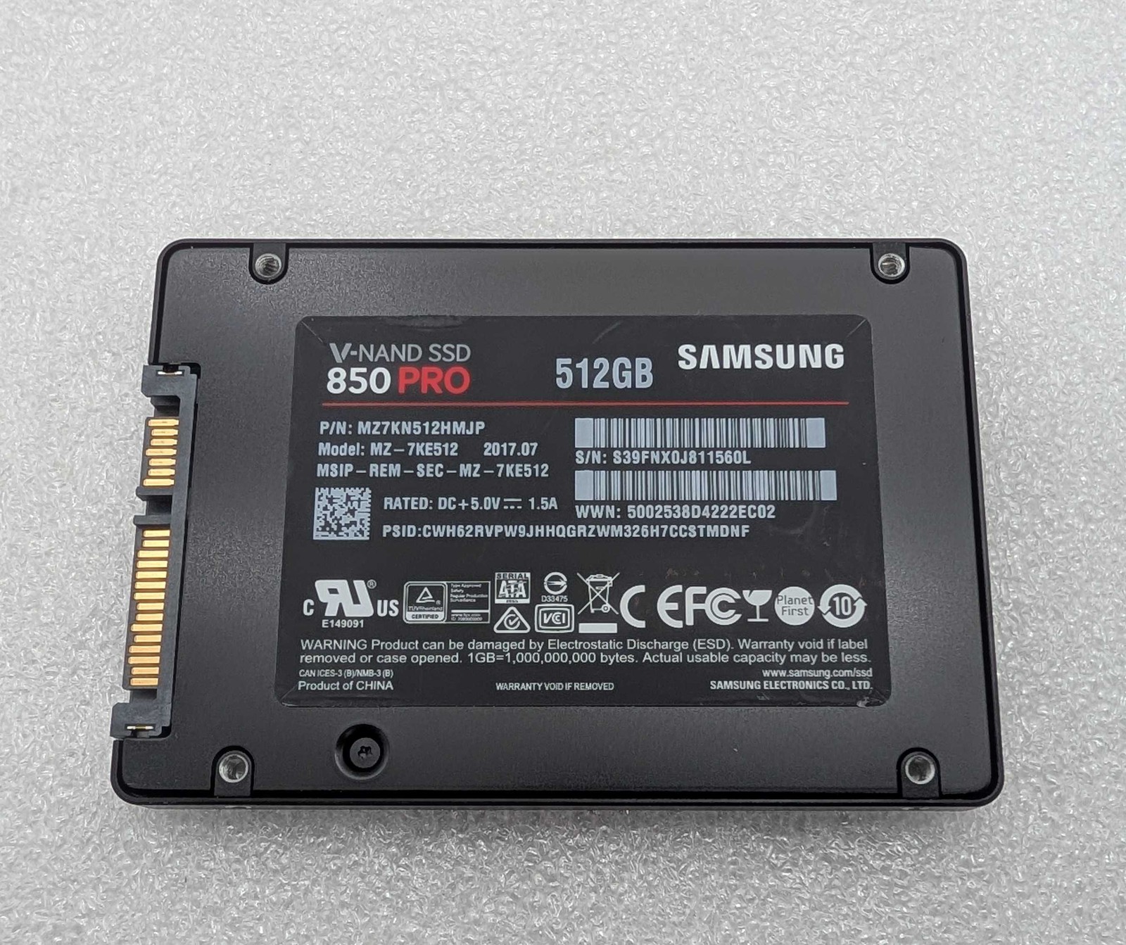 Samsung 850 PRO 512GB 2.5