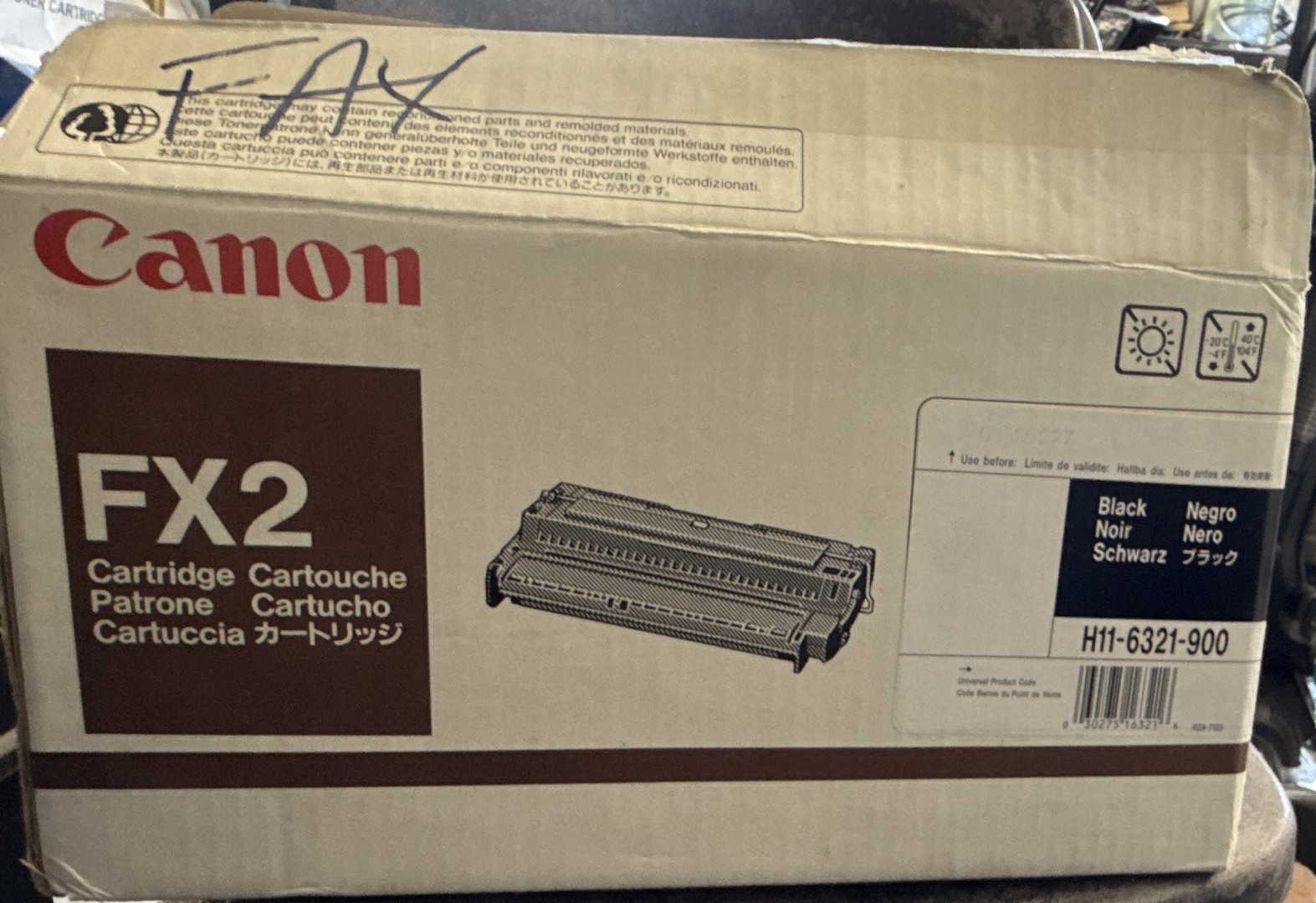 Canon FX2 Genuine/Original Black Laser Toner Cartridge H11-6321-900