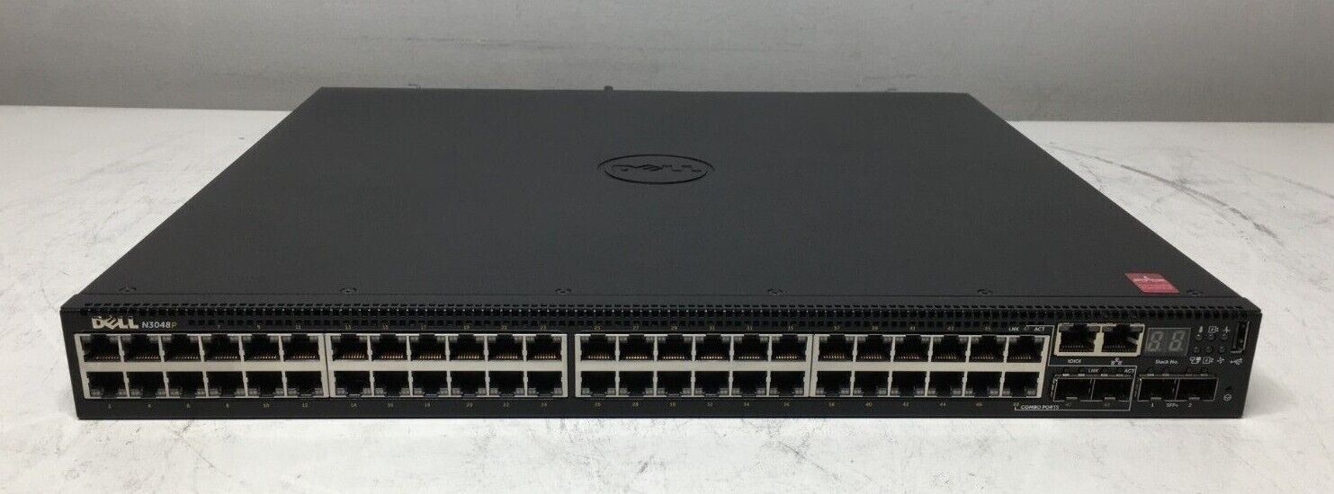 Dell Networking N3048P 48-Port PoE+ Network Switch w/ Dual Power Supply