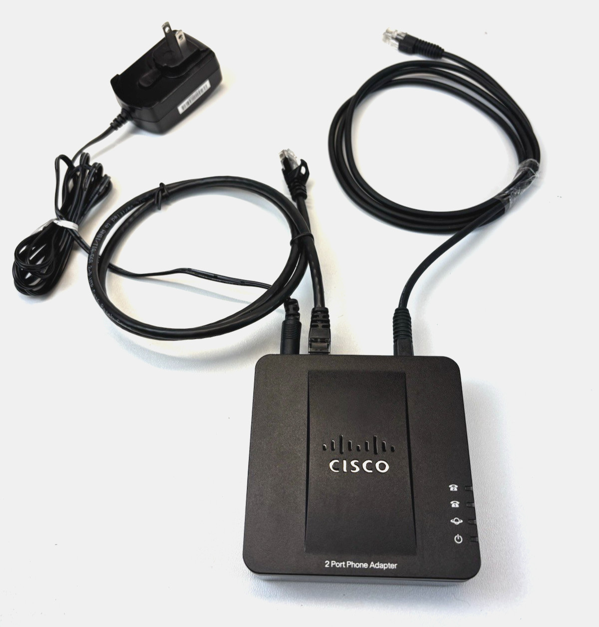 Cisco SPA112 2 Port Phone Adapter W/AC-ADAPTER ***FREE SHIPPING *** NEW CABLES *
