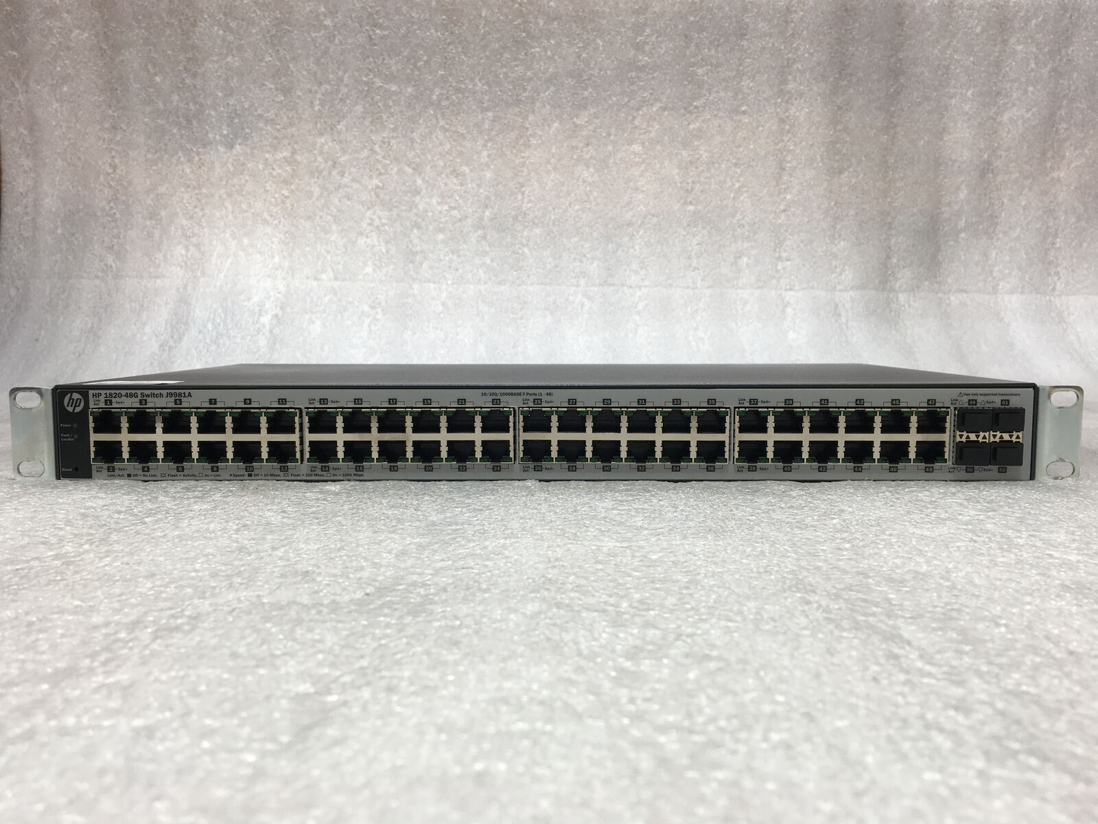 HP OFFICECONNECT 1820 48-Port Gig Smart Switch 1820-48G J9981A w/ Ears
