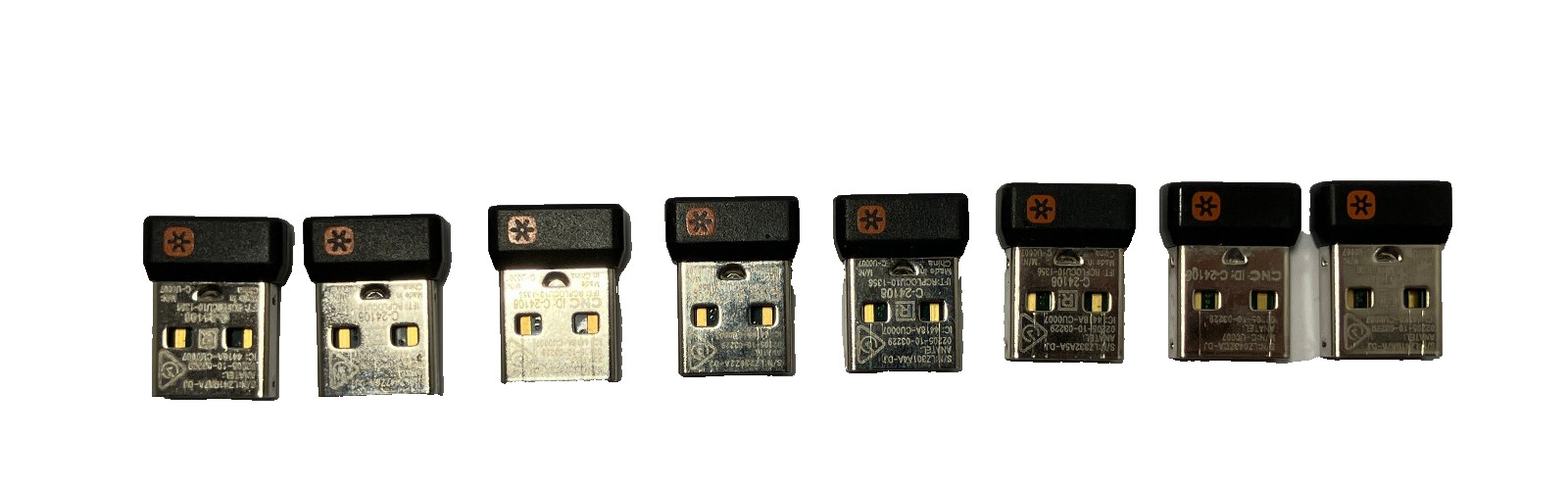 Lot of 8 Logitech Logi Unifying Receiver USB Dongles C-U0007
